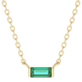 Clear Quartz Necklace for Women - Authentic 925 Sterling Silver 18K Gold Jewelry, Dainty Minimalist Rectangle Clear Quartz Pendant Necklace for Teen Girls, April Birthstone Gift for Mothers Day