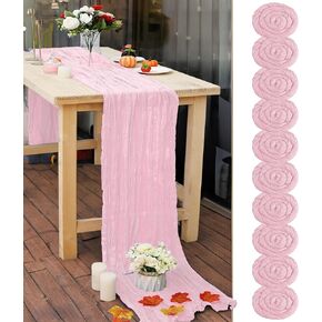 20 Pcs Lavender 10FT Cheesecloth Table Runner 23"x120" Boho Gauze Table Runner Rustic Sheer Runner Romantic Cheese Cloth Long Table Runner for Wedding Arch Bridal Baby Shower Birthday Party Décor