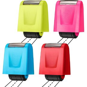 Tinlade 4 Pcs Dashed Handwriting Lines Practice Roller Stamp Self Inking Line Rolling Stamps Teacher Stamp Sentence Strips Handwriting Practice for Kindergarten Kids Teachers Classroom (Bright Color)