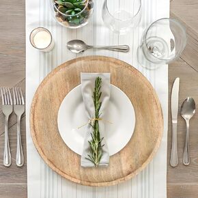 Light & Pro Reversible Jute Braided Table Runner, Farmhouse Jute Burlap Table Runner, Natural Jute Braided Table Runner, Organic Eco-Friendly Rustic Vintage Dining Table Runner- 13x72 Inch - Natural