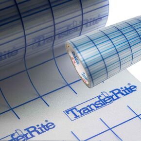 شريط نقل تطبيق TransferRite ذاتي اللصق شفاف مع شبكة للمحاذاة 24 بوصة × 10 ياردة