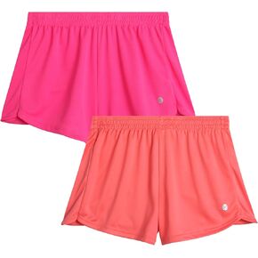 RBX Girls' Active Shorts - 2 Pack Athletic Gym Dolphin Shorts (Size 4-16)