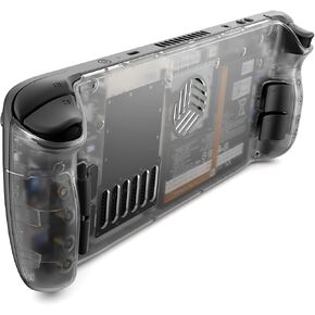 فتحات لوحة خلفية شفافة من JSAUX لجهاز Steam Deck OLED، حافظة ظهر بديلة شفافة DIY متوافقة مع Steam Deck OLED - إصدار فتحات PC0106D [أرجواني]