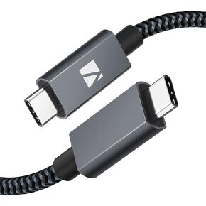 IVANKY Thunderbolt 3 Cable 2.3ft USB C Data Transfer Cable 40Gbps Data, 100W PD Charging，8K@30Hz 5K@60Hz Video Thunderbolt Cable for iPhone15/15 Pro Max, Type-C MacBooks, Dell, iPad Pro, Hub, Docking