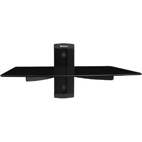 QualGear UL Listed Universal Single Shelf Wall Mount for A/V Components, Black (Qg-dB-001-Blk)