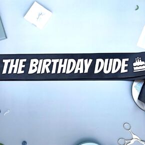 Magnusson's Garden Birthday Dude Sash for Birthday Boy, Birthday Sash for Men, Birthday Party Decorations and Supplies for Boys, Birthday Gifts for Husband, Boyfriend, Son, Brother