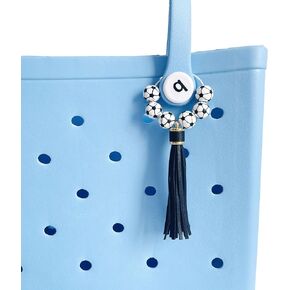 Sports Wooden Beads Tassel Charms for Bogg Bag,Keychain Purse Charms Accessories for Rubber Beach Bag Tote