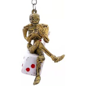 Rubber Skull Keychain,Punk Style Skull Keyrings,Skeleton Key chains,Car Keychains for Men Women,Keychain Accessories