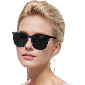 Trendy Polarized Sunglasses for Women, Square Mirrored Shades with UV Protection Anti Glare Sun Glasses IF1851