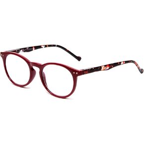 Calabria MDR8003 Womens Round Reading Glasses Ladies Single Power Readers Trendy Chic Classic Eyeglass Designer Cute Stylish