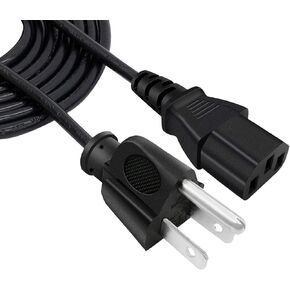 Power Cord Replacement for Yamaha HS8 Studio Monitor Subwoofer,Aiwa Exos-9 Portable Bluetooth speaker Power Cord 8ft IEC C13 3 prong AC Cable