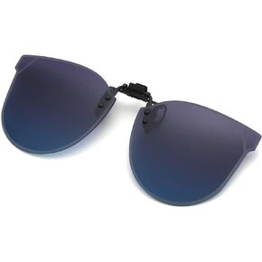 YAMEIZE Polarized Clip-on Sunglasses - Rimless Flip Up Glasses UV Protection Cat Eye Sunglasses for Women Men Driving Outdoor