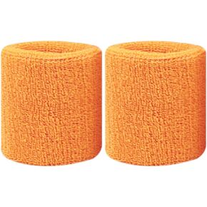 Colorful Cotton Sport Wristbands for Men and Women - 3" Athletic Terry Cloth Sweatbands in Neon Colors - Wrist Sweat Bands for Tennis, Basketball, Running, Gym (1 Pair)