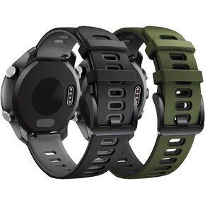 NotoCity for Garmin Vivoactive 3 Band, 20mm Soft Silicone Replacement Band for Samsung Galaxy Active 2/ Garmin Forerunner 645 /Samsung Gear Sport/Galaxy Watch 42mm