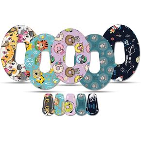Cartoons Craze -dexcom g6 Adhesive Patches, Watertight,Dexcom G6 Transmitter Stickers, Peel Resistant, Hypoallergenic, cgm Sensor Patches Cartoons Pack of 5 (G6 Mini) (G6 Mini)