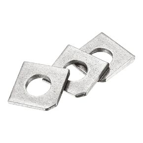 uxcell 5pcs Beveled Square Washers M8x18x3.8 Stainless Steel Missing Angle Flat Gasket for Channel Steel Wedge Shaped Washers for Shim Leveling