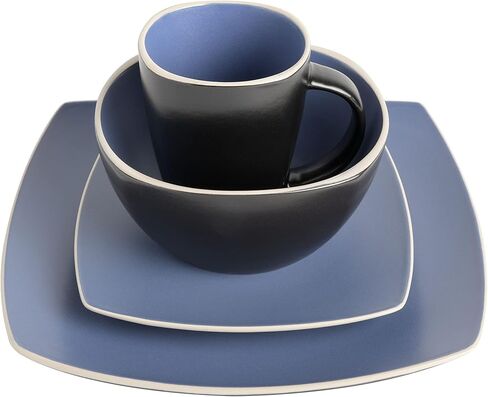 طقم أواني طعام جيبسون سوهو لاونج، خدمة لـ 4 (16 قطعة)، أسود مطفي in Kuwait