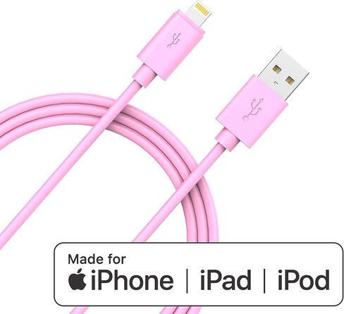 كابل Lightning معتمد من MFi لشاحن iPhone - مصنوع لهاتف iPhone X / 8/8 Plus / 7/7 Plus / 6/6 Plus / 5S (أزرق 6FT) in Kuwait