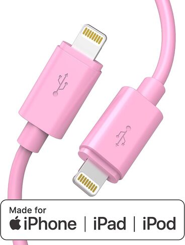 كابل Lightning معتمد من MFi لشاحن iPhone - مصنوع لهاتف iPhone X / 8/8 Plus / 7/7 Plus / 6/6 Plus / 5S (أزرق 6FT) in Kuwait