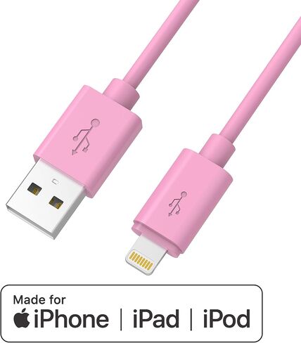 كابل Lightning معتمد من MFi لشاحن iPhone - مصنوع لهاتف iPhone X / 8/8 Plus / 7/7 Plus / 6/6 Plus / 5S (أزرق 6FT) in Kuwait