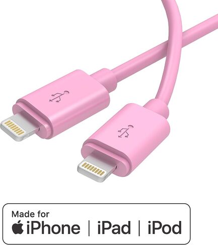 كابل Lightning معتمد من MFi لشاحن iPhone - مصنوع لهاتف iPhone X / 8/8 Plus / 7/7 Plus / 6/6 Plus / 5S (أزرق 6FT) in Kuwait