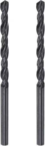 uxcell 6542 High Speed Steel Straight Shank Twist Jobber Drill Bit, Fully Ground Black Oxide Drill Bits 9.2mm Drill Diameter 125mm Total Length 2 Pcs in Saudi Arabia