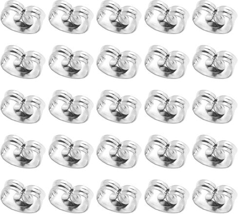 100Pcs Butterfly Earrings Back Earrings Back Earring Scroll Back Stainless Steel Butterfly Stoppers Accessories for DIY Jewelry Making in Saudi Arabia
