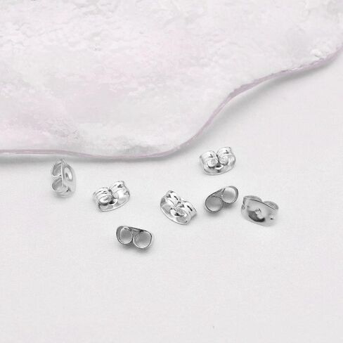 100Pcs Butterfly Earrings Back Earrings Back Earring Scroll Back Stainless Steel Butterfly Stoppers Accessories for DIY Jewelry Making in Saudi Arabia