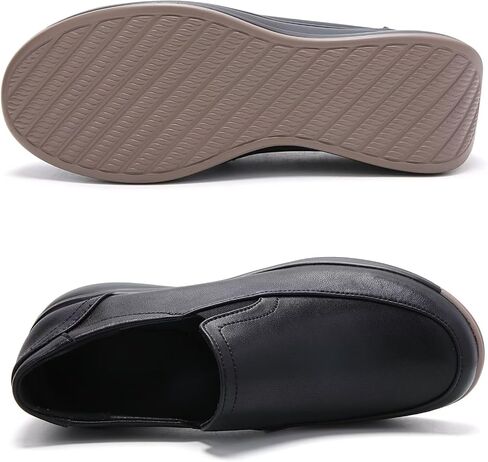 Women's Classic Loafers Leather Slip-ons Chunky Platform Penny Shoes in Saudi Arabia