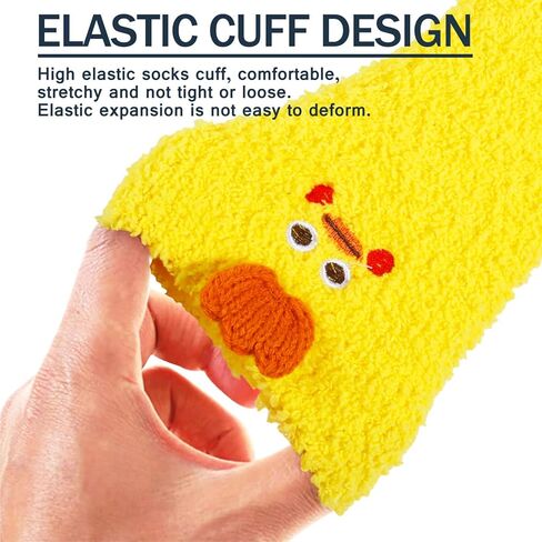 Zmart Fuzzy Socks for Women Girls Colorful Indoors Animal Slipper Socks in Kuwait