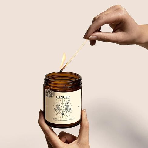 هدايا الشموع المعطرة للنساء | شمعة معطرة بزهر البرتقال | شموع الصويا المعطرة للمنزل | شمعة عطرية في جرة سوداء | هدايا عيد ميلاد فريدة للنساء، أصفر، AT0004 in Saudi Arabia