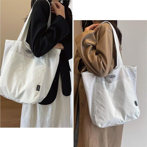 Nylon Tote Bag Women Ladies Casual Shoulder Bag Large Top Handle Handbag for Work Shopping College Travel in Kuwait