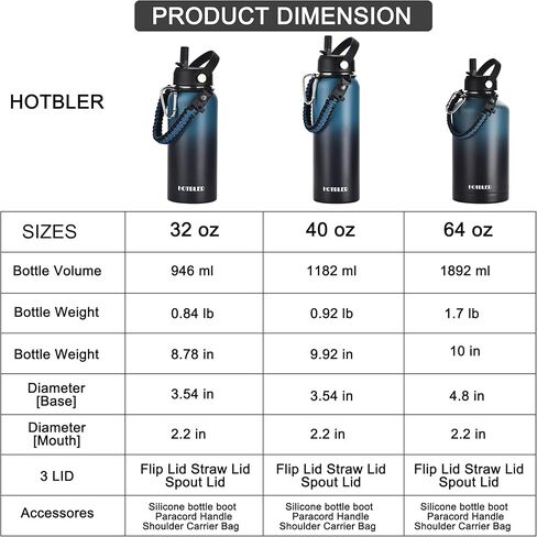 32oz Water Bottle with Paracord Handle & Carrier Bag &Silicone Boot, Double Wall Vacuum Stainless Steel Insulated Jug with Sleeve,Straw Spout Flip Lids, Large Sports Flask Keep Cold & Hot in Saudi Arabia