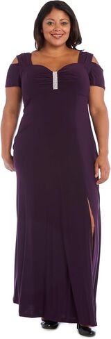R&M Richards Womens Embellished Sweetheart Neck Evening Dress in Saudi Arabia