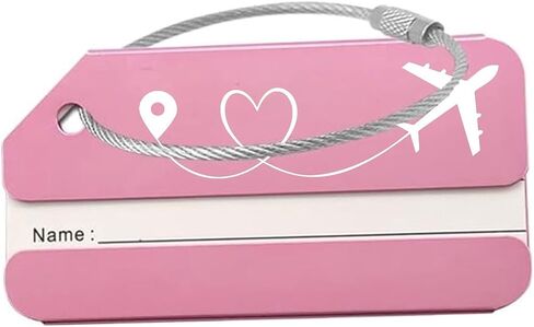Adventure Begins Metal Luggage Tag - Stylish Travel Accessory for Globetrotters, Perfect Wedding, Birthday & All Occasion Gifts (Black) in Saudi Arabia