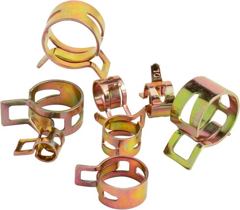 ISPINNER 80pcs Spring Band Type Fuel/Silicone Vacuum Hose Pipe Clamp, 7mm-18mm Low Pressure Air Clip Clamp 7mm 9mm 10mm 11mm 14mm 16mm 17mm 18mm (Black) in Saudi Arabia