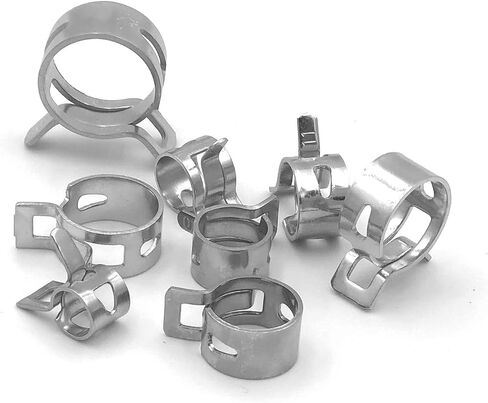 ISPINNER 80pcs Spring Band Type Fuel/Silicone Vacuum Hose Pipe Clamp, 7mm-18mm Low Pressure Air Clip Clamp 7mm 9mm 10mm 11mm 14mm 16mm 17mm 18mm (Black) in Saudi Arabia