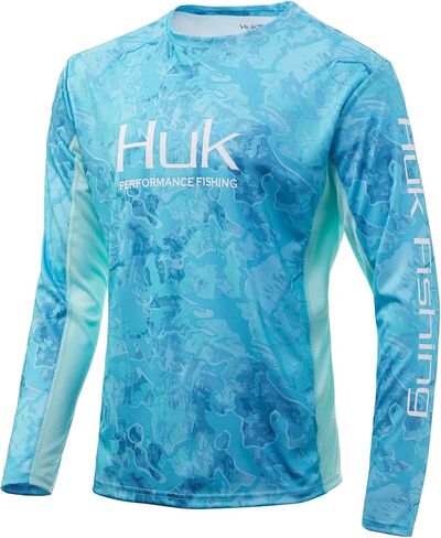 Huk Men's Standard Icon X Camo Long Sleeve Performance Fishing Shirt, Boca Grande, XX-Large in Saudi Arabia