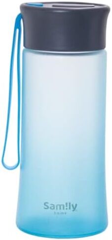 8oz/230ml Silicone Coated Small Glass Water Bottle with White Cap,Pretty and Cute(Blue Bottle) in Saudi Arabia