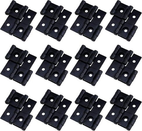 Antrader 2-Inch Retro Style Folding Double Acting Screen Hinge Black Tone Pack of 12 in Saudi Arabia