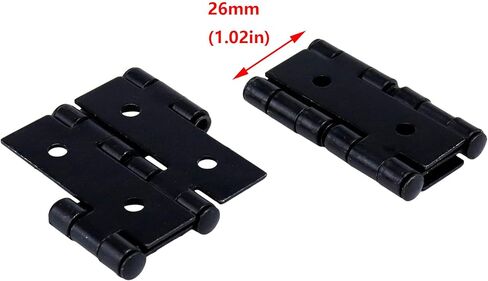Antrader 2-Inch Retro Style Folding Double Acting Screen Hinge Black Tone Pack of 12 in Saudi Arabia
