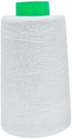 15000FT Cone of White Cotton Thread for Sewing Machines and Hand Sewing in Kuwait