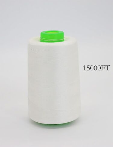 15000FT Cone of White Cotton Thread for Sewing Machines and Hand Sewing in Kuwait