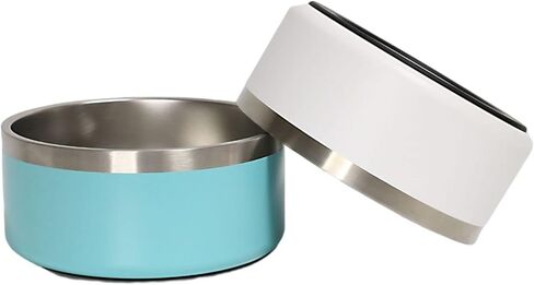 Stainless Steel, Dog/Cat/Pet Bowl for Food and Water, Blank Customizable, Non-Slip Bottom, Heavy Duty, Easy to Clean (32 oz, Teal) in Saudi Arabia