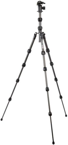 3 Legged Thing Pro Range 2.0 Leo 2.0 Kit Carbon Fibre Travel Tripod System - Adjustable Camera Tripod with 3 Detachable Legs for Monopod Conversion - Darkness Matte Black (LEOKITDARK2) in Kuwait