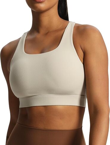 Aoxjox Women's Workout Sports Bras High Impact Fitness Backless Padded Training Gym Khloe Bra Yoga Crop Tank Top in Saudi Arabia