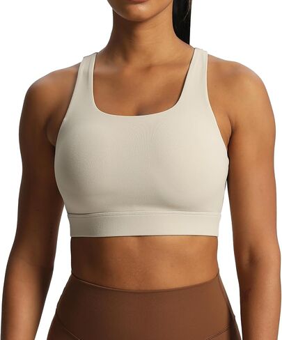 Aoxjox Women's Workout Sports Bras High Impact Fitness Backless Padded Training Gym Khloe Bra Yoga Crop Tank Top in Saudi Arabia