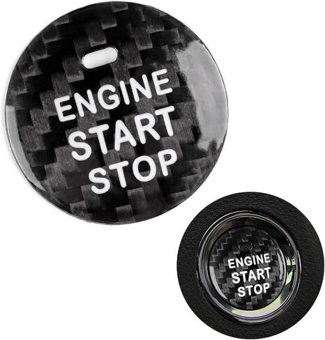 AIRSPEED Carbon Fiber Car Engine Start Button Sticker for Lexus IS250 IS200 IS300 ES350 ES330 GS350 GS300 NX300 NX200T RX350 RX300 LX RC (Red) in Saudi Arabia