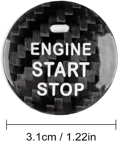 AIRSPEED Carbon Fiber Car Engine Start Button Sticker for Lexus IS250 IS200 IS300 ES350 ES330 GS350 GS300 NX300 NX200T RX350 RX300 LX RC (Red) in Saudi Arabia