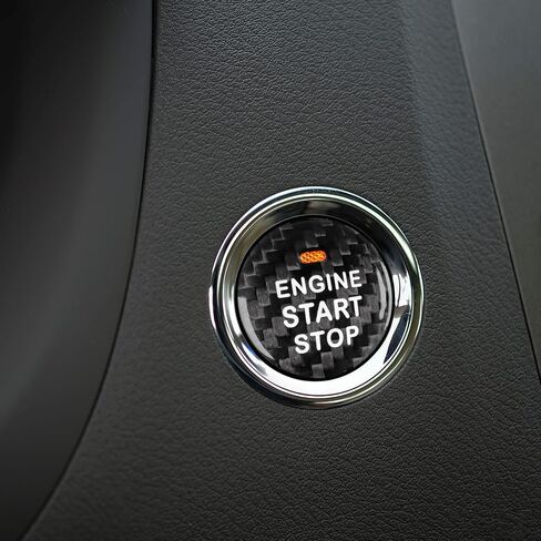 AIRSPEED Carbon Fiber Car Engine Start Button Sticker for Lexus IS250 IS200 IS300 ES350 ES330 GS350 GS300 NX300 NX200T RX350 RX300 LX RC (Red) in Saudi Arabia